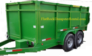 Flat Rock Dumpster Rental Rubber Wheel Dumpster